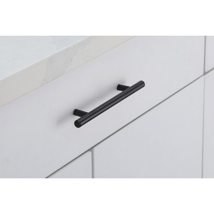 Elegant Quinn 3 Drawer Pull, Set of 10 - Matte Black, L 7.6" (PL400-5-MB-10PK)
