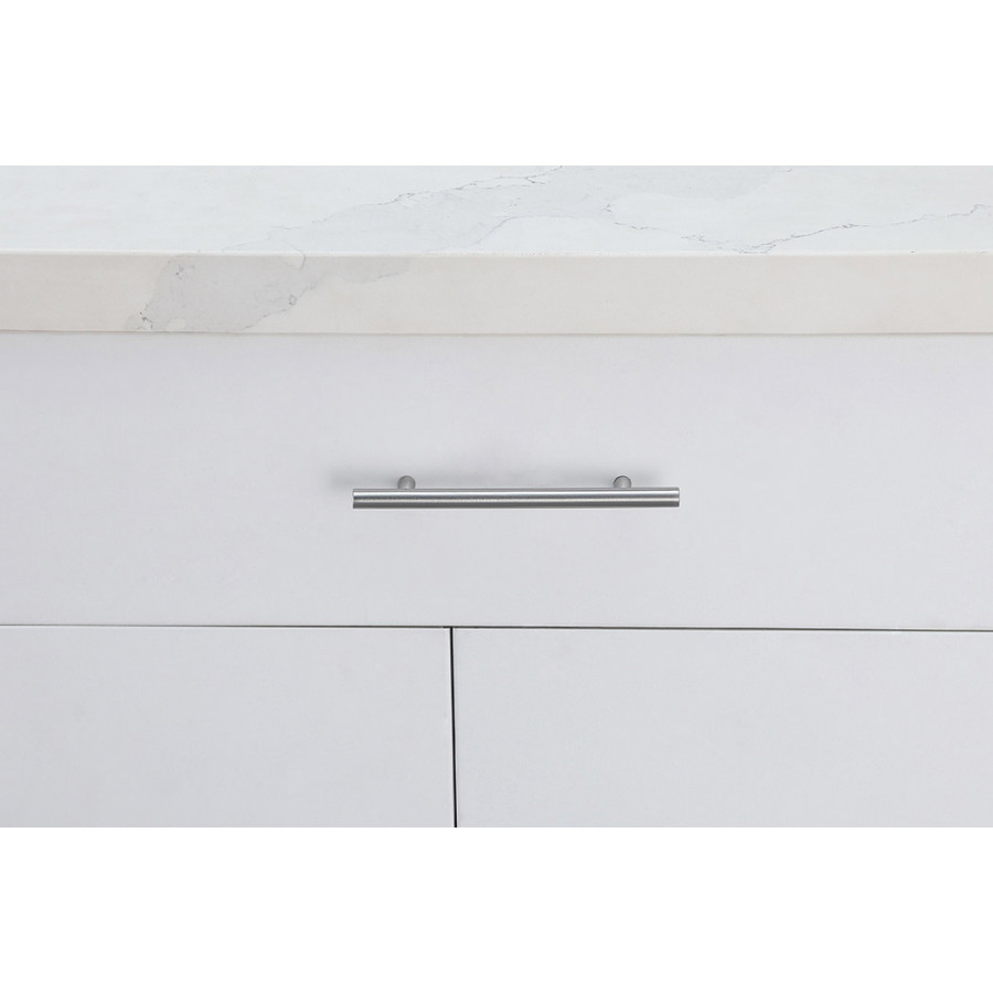 Elegant Quinn 3 Drawer Pull, Set of 10 - Brushed Nickel, L 7.6" (PL400-5-NK-10PK)