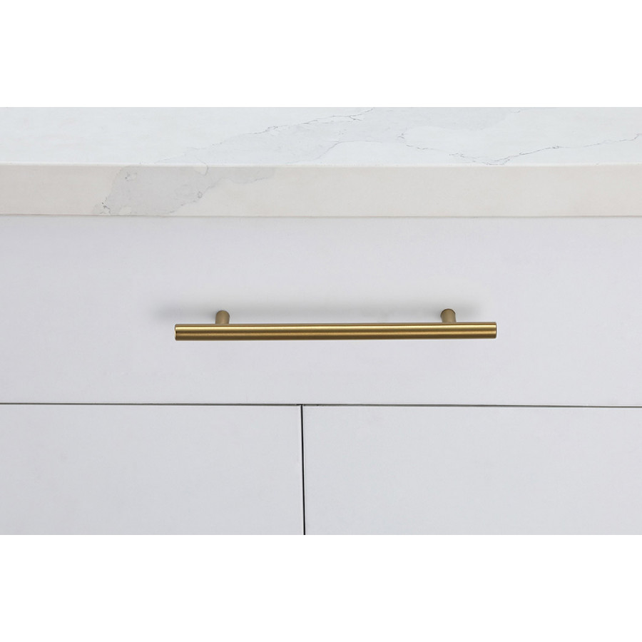 Elegant Quinn 3 Drawer Pull, Set of 10 - Brass, L 8.8" (PL400-6-BR-10PK)