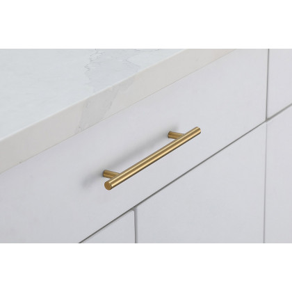 Elegant Quinn 3 Drawer Pull, Set of 10 - Brass, L 8.8" (PL400-6-BR-10PK)