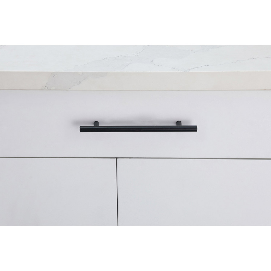 Elegant Quinn 3 Drawer Pull, Set of 10 - Matte Black, L 8.8" (PL400-6-MB-10PK)