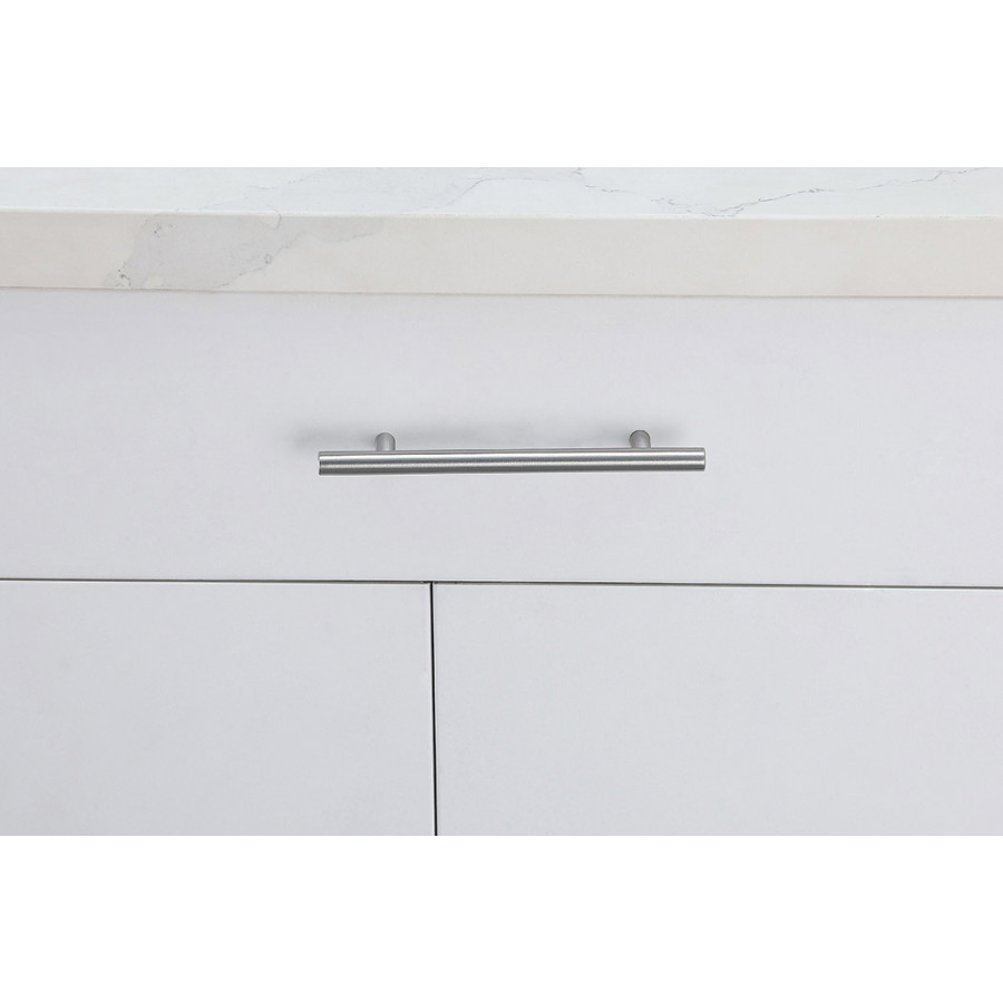 Elegant Quinn 3 Drawer Pull, Set of 10 - Brushed Nickel, L 8.8" (PL400-6-NK-10PK)