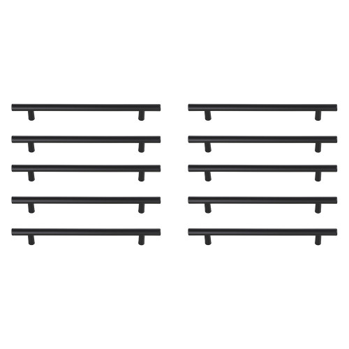 Elegant Quinn 3 Drawer Pull, Set of 10 - Matte Black, L 10.1" (PL400-7-MB-10PK)