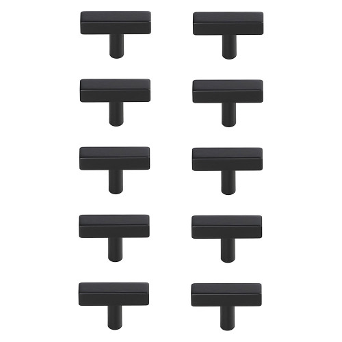 Elegant Quinn 1 Drawer Pull, Set of 10 - Matte Black (PL402-1-MB-10PK)