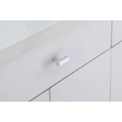 Elegant Quinn 1 Drawer Pull, Set of 10 - Brushed Nickel (PL402-1-NK-10PK)