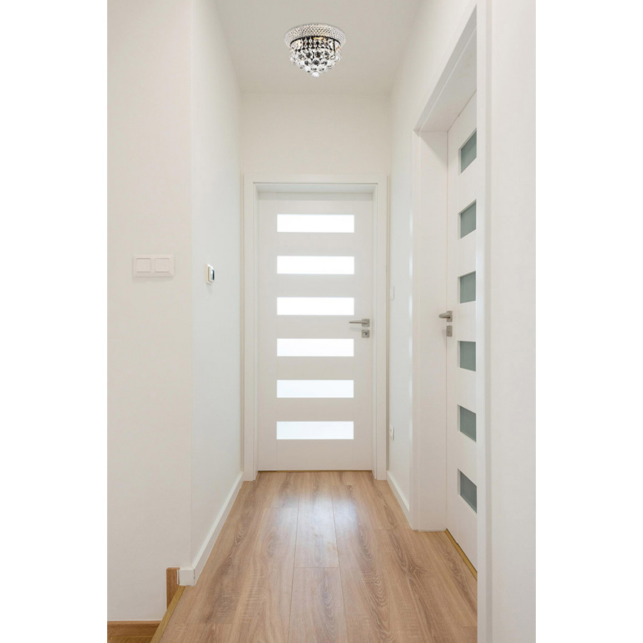 Elegant Flush Mount Light - Black, L 10" (V1800F10BK-RC)