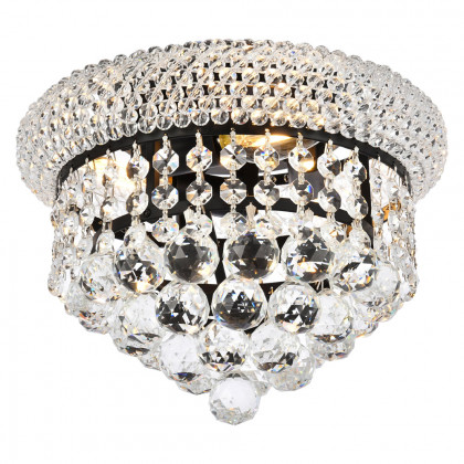 Elegant Flush Mount Light - Black, L 10" (V1800F10BK-RC)