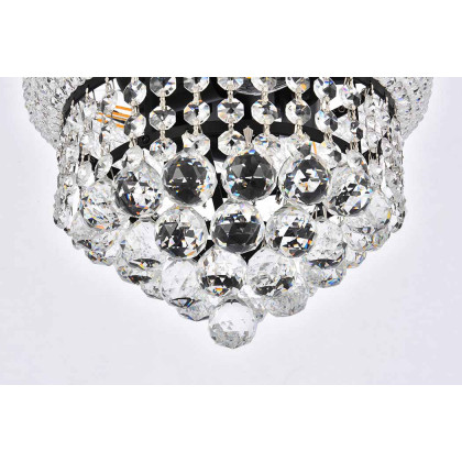 Elegant Flush Mount Light - Black, L 10" (V1800F10BK-RC)