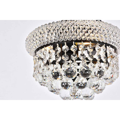 Elegant Flush Mount Light - Black, L 10" (V1800F10BK-RC)
