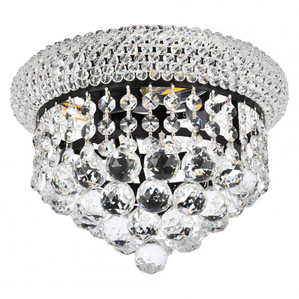 Elegant Flush Mount Light - Black, L 10" (V1800F10BK-RC)