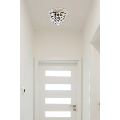 Elegant Flush Mount Light - Black, L 10" (V1800F10BK-RC)