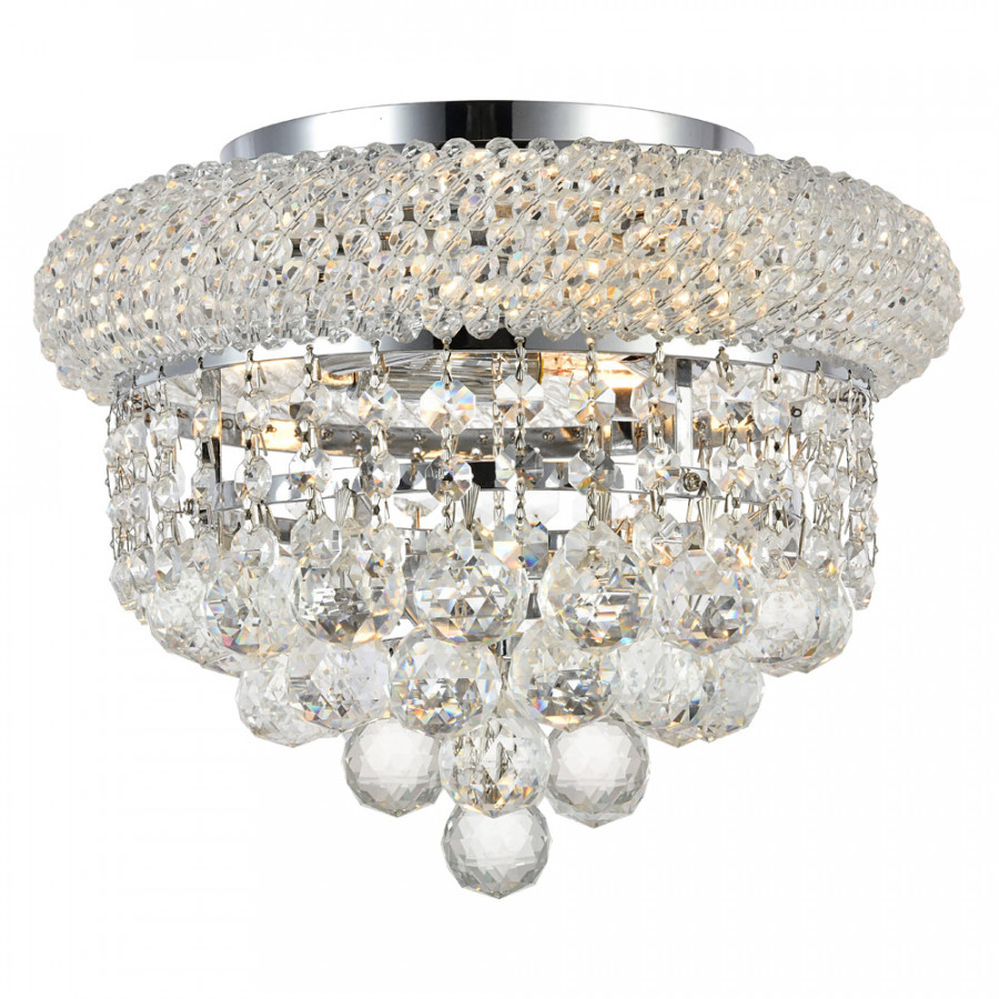 Elegant Flush Mount Light - Chrome, L 10" (V1800F10C-RC)