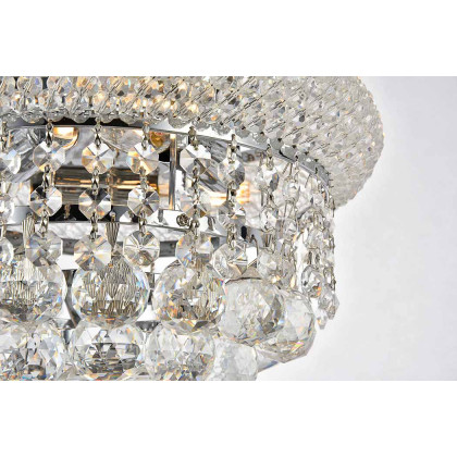 Elegant Flush Mount Light - Chrome, L 10" (V1800F10C-RC)