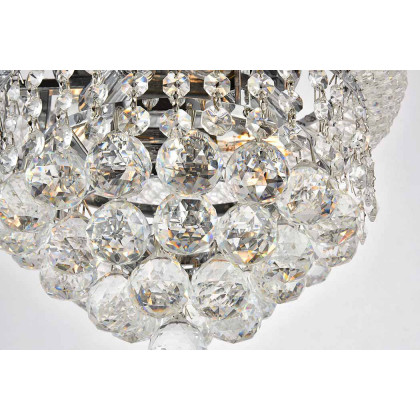 Elegant Flush Mount Light - Chrome, L 10" (V1800F10C-RC)