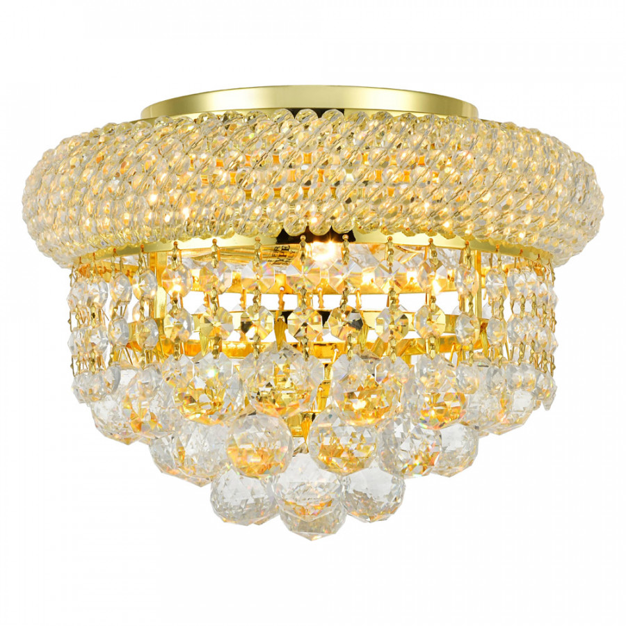 Elegant Flush Mount Light - Gold, L 10" (V1800F10G-RC)