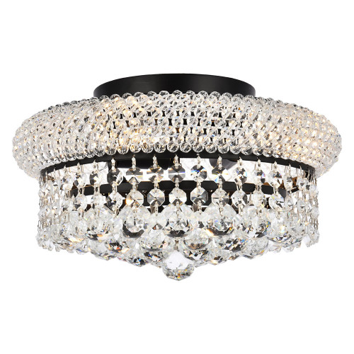 Elegant Flush Mount Light - Black, L 12" (V1800F12BK-RC)