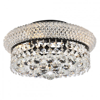 Elegant Flush Mount Light - Black, L 12" (V1800F12BK-RC)