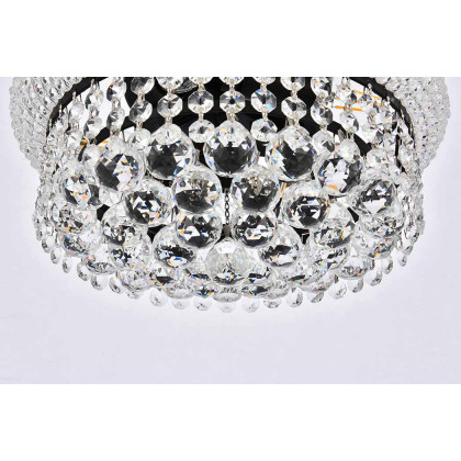 Elegant Flush Mount Light - Black, L 12" (V1800F12BK-RC)