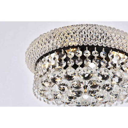 Elegant Flush Mount Light - Black, L 12" (V1800F12BK-RC)