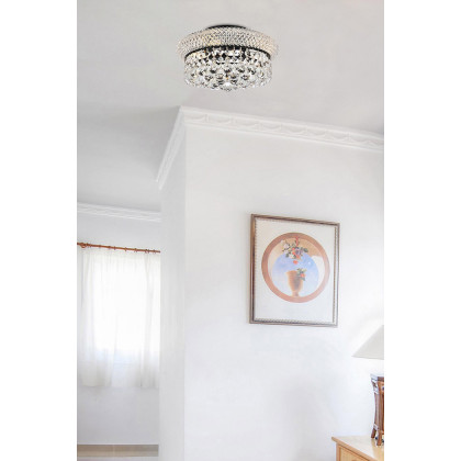 Elegant Flush Mount Light - Black, L 12" (V1800F12BK-RC)