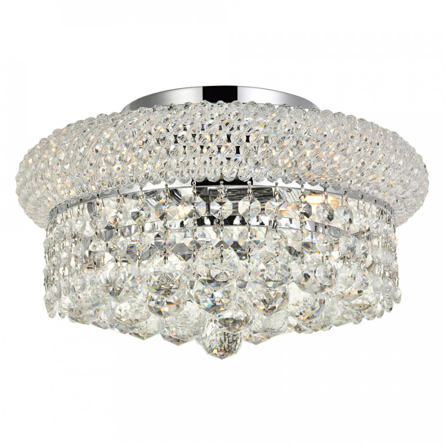 Elegant Flush Mount Light - Chrome, L 12" (V1800F12C-RC)