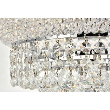 Elegant Flush Mount Light - Chrome, L 12" (V1800F12C-RC)