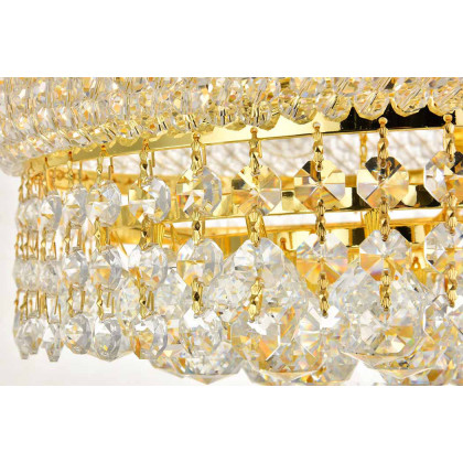 Elegant Flush Mount Light - Gold, L 12" (V1800F12G-RC)