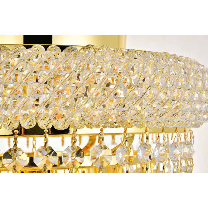Elegant Flush Mount Light - Gold, L 12" (V1800F12G-RC)
