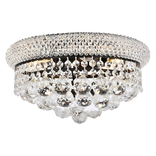 Elegant Flush Mount Light - Black, L 14" (V1800F14BK-RC)