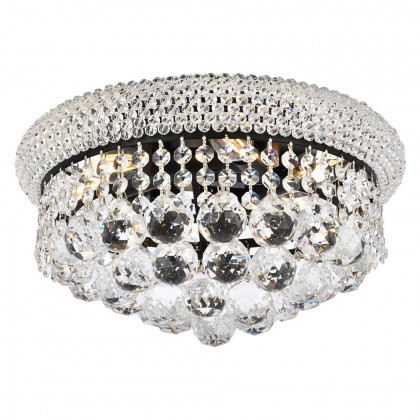 Elegant Flush Mount Light - Black, L 14" (V1800F14BK-RC)