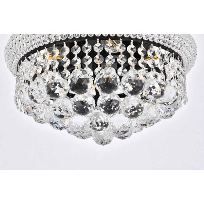 Elegant Flush Mount Light - Black, L 14" (V1800F14BK-RC)