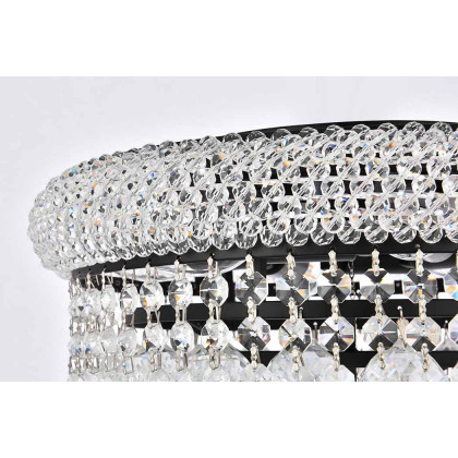 Elegant Flush Mount Light - Black, L 14" (V1800F14BK-RC)