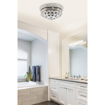 Elegant Flush Mount Light - Black, L 14" (V1800F14BK-RC)
