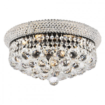 Elegant Flush Mount Light - Black, L 16" (V1800F16BK-RC)