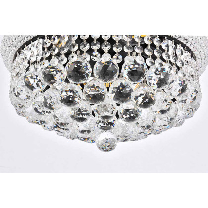 Elegant Flush Mount Light - Black, L 16" (V1800F16BK-RC)