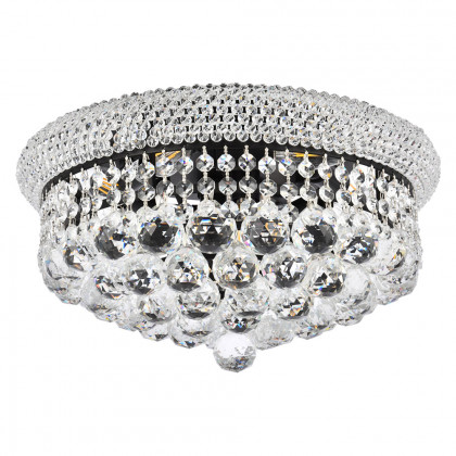 Elegant Flush Mount Light - Black, L 16" (V1800F16BK-RC)