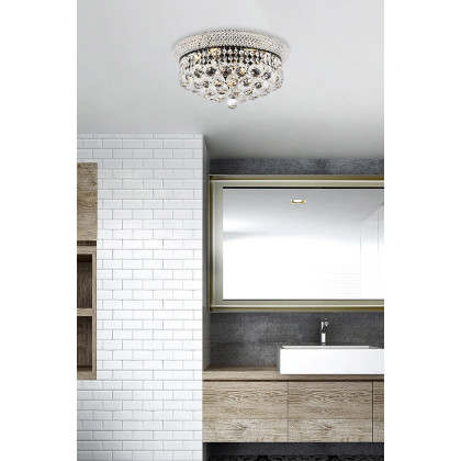 Elegant Flush Mount Light - Black, L 16" (V1800F16BK-RC)