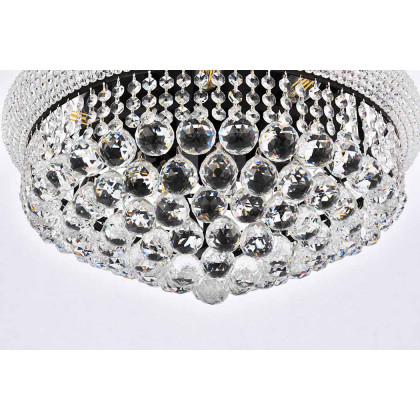 Elegant Flush Mount Light - Black, L 20" (V1800F20BK-RC)