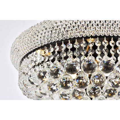 Elegant Flush Mount Light - Black, L 20" (V1800F20BK-RC)
