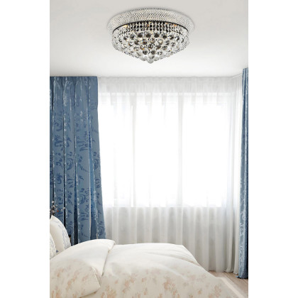Elegant Flush Mount Light - Black, L 20" (V1800F20BK-RC)