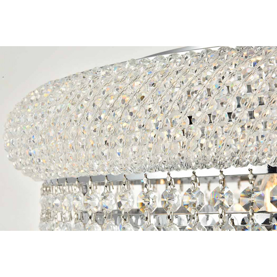 Elegant Flush Mount Light - Chrome, L 20" (V1800F20C-RC)