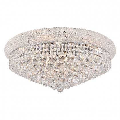 Elegant Flush Mount Light - Chrome/EC, L 24" (V1800F24C-EC)