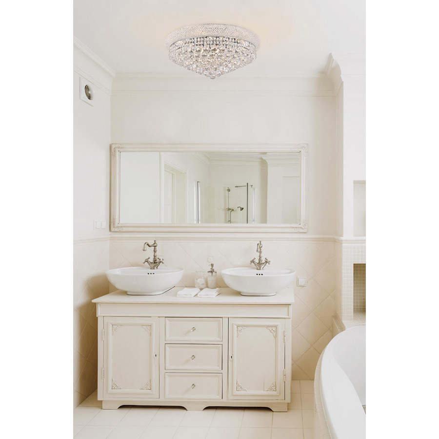 Elegant Flush Mount Light - Chrome/RC, L 24" (V1800F24C-RC)