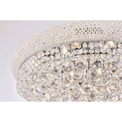 Elegant Flush Mount Light - Chrome/RC, L 24" (V1800F24C-RC)