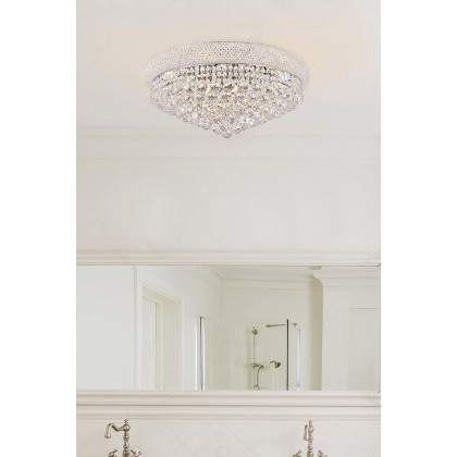Elegant Flush Mount Light - Chrome/RC, L 24" (V1800F24C-RC)