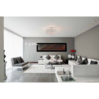 Elegant Flush Mount Light - Chrome, L 28" (V1800F28C-RC)