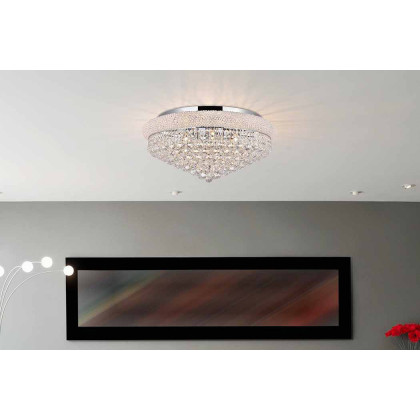 Elegant Flush Mount Light - Chrome, L 28" (V1800F28C-RC)