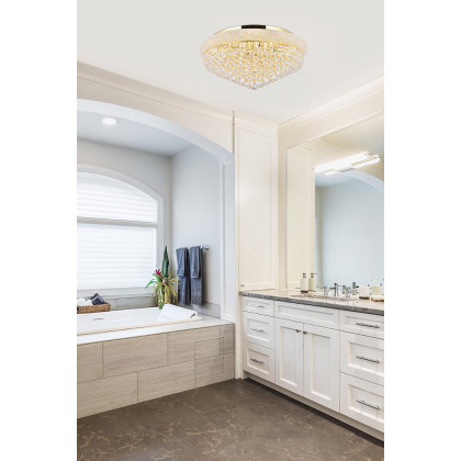 Elegant Flush Mount Light - Gold, L 28" (V1800F28G-RC)