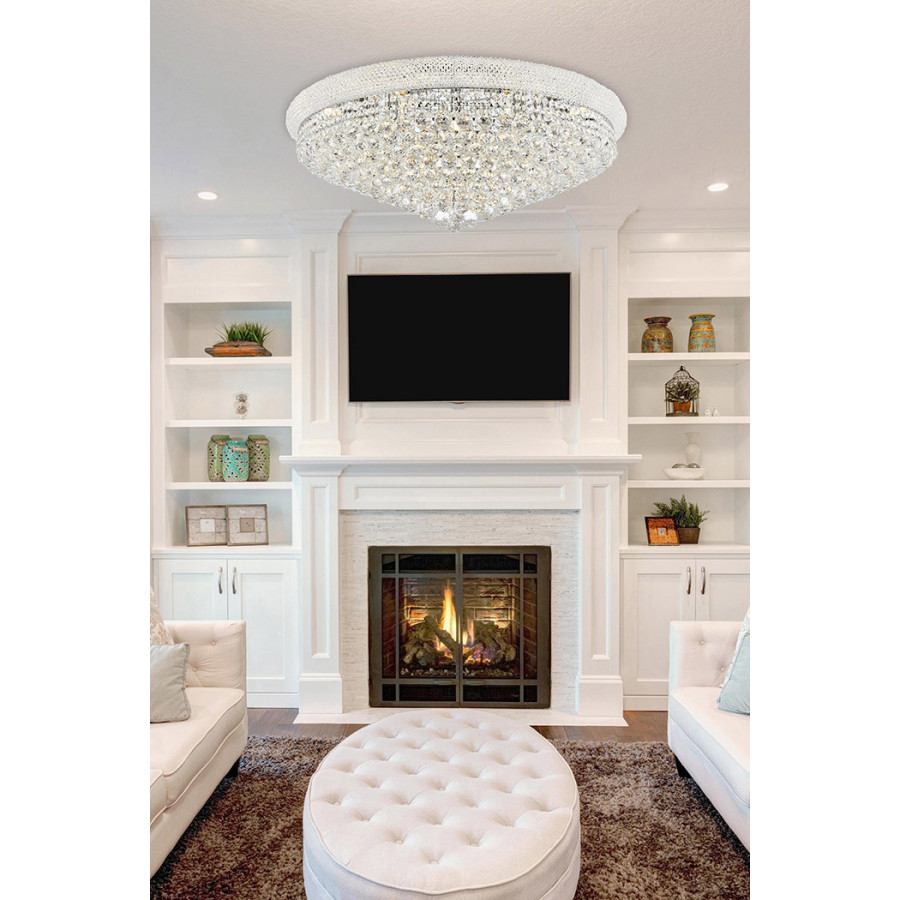 Elegant Flush Mount Light - Chrome, L 36" (V1800F36C-RC)