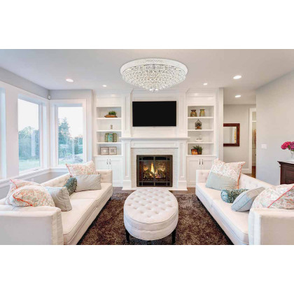 Elegant Flush Mount Light - Chrome, L 36" (V1800F36C-RC)